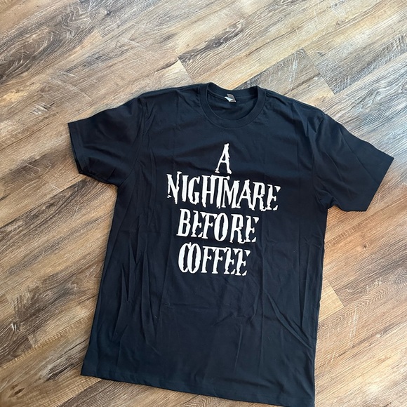 Next Level Apparel Black 'A Nightmare Before Coffee' Tee - Picture 5 of 6